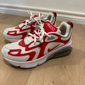 Nike Air Max 200 Red and White Sneakers